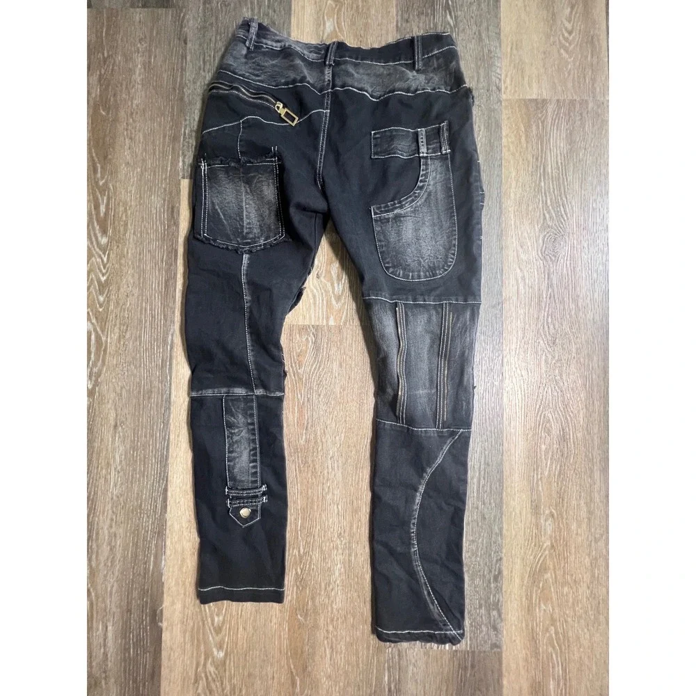 Shuanyan black denim